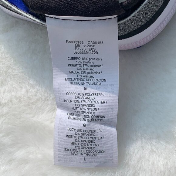 Champion Performance Moderate Sports Bra Size L Flight Blue Black Mesh Racerback - Picture 9 of 9